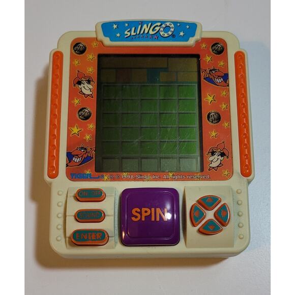 Vintage 1998 SLINGO Tiger Handheld Electronic LCD GAME Slots Bingo Tested - Picture 2 of 7